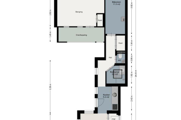 Plattegrond – Van den Boschstraat 13, Enschede
