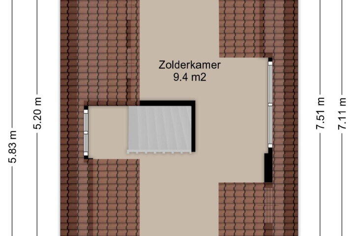 Plattegrond – Van den Boschstraat 13, Enschede