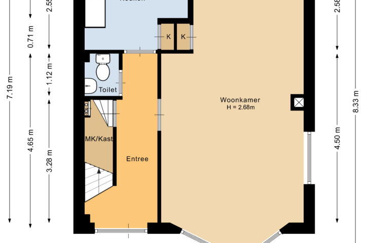 Plattegrond – van der Duyn van Maasdamstraat 62, Nijmegen