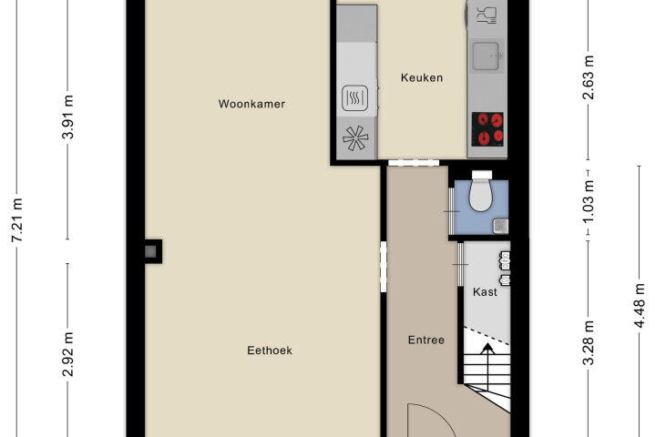 Plattegrond – van der Duyn van Maasdamstraat 96, Nijmegen
