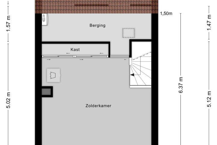Plattegrond – Van der Hoevensstraat 45, Westervoort