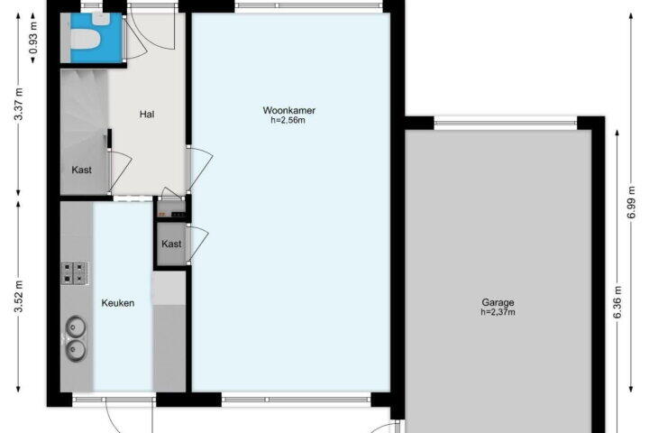 Plattegrond – Van der Hoevenstraat 2, Wijngaarden