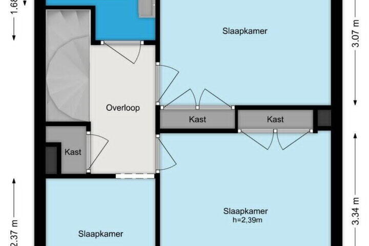 Plattegrond – Van der Hoevenstraat 2, Wijngaarden