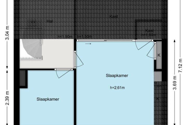 Plattegrond – Van der Hoevenstraat 2, Wijngaarden