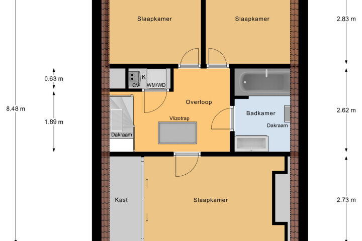 Plattegrond – Van der Manderestraat 17, Vlissingen