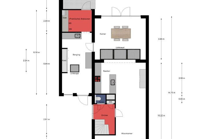 Plattegrond – van der Marckstraat 6, Maasbree