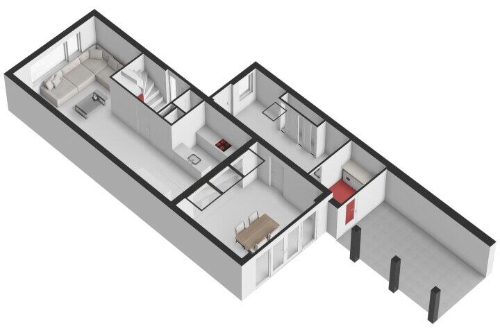 Plattegrond – van der Marckstraat 6, Maasbree
