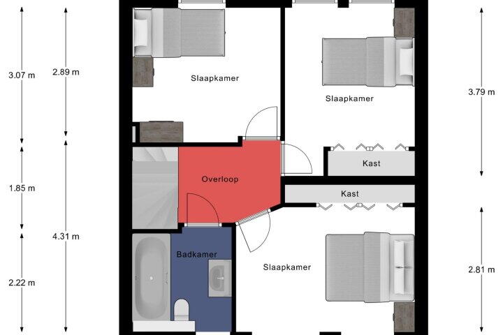 Plattegrond – van der Steenstraat 39, Meijel