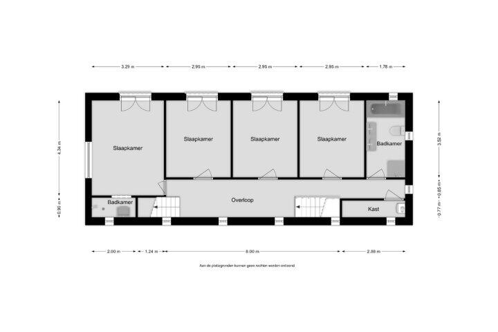 Plattegrond – Van der Walstrjitte 66, Burgum