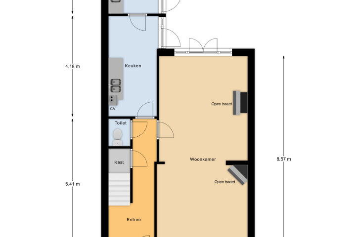 Plattegrond – Van de Spiegelstraat 5, Vlissingen