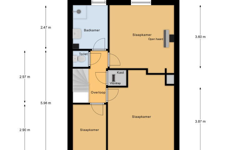 Plattegrond – Van de Spiegelstraat 5, Vlissingen