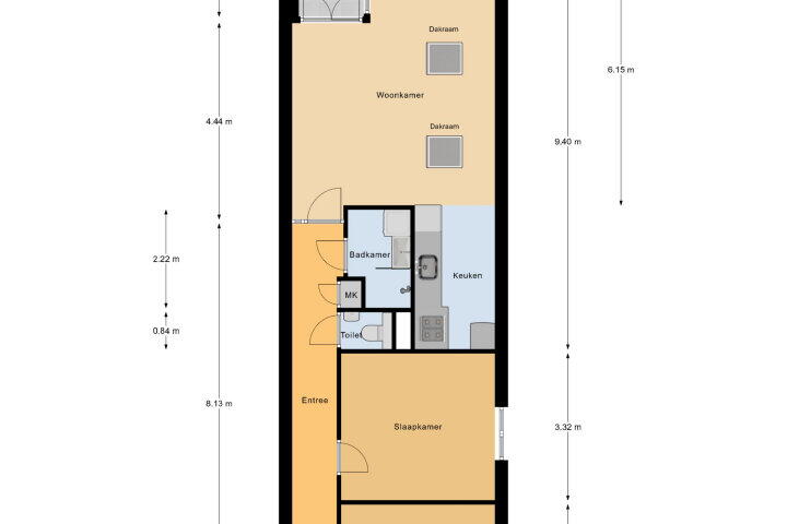 Plattegrond – Van Dishoeckstraat 180, Vlissingen