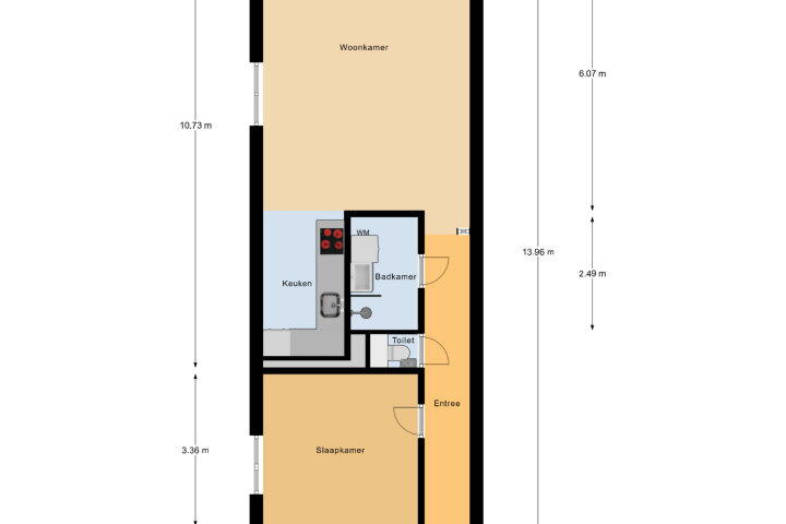 Plattegrond – Van Dishoeckstraat 2, Vlissingen