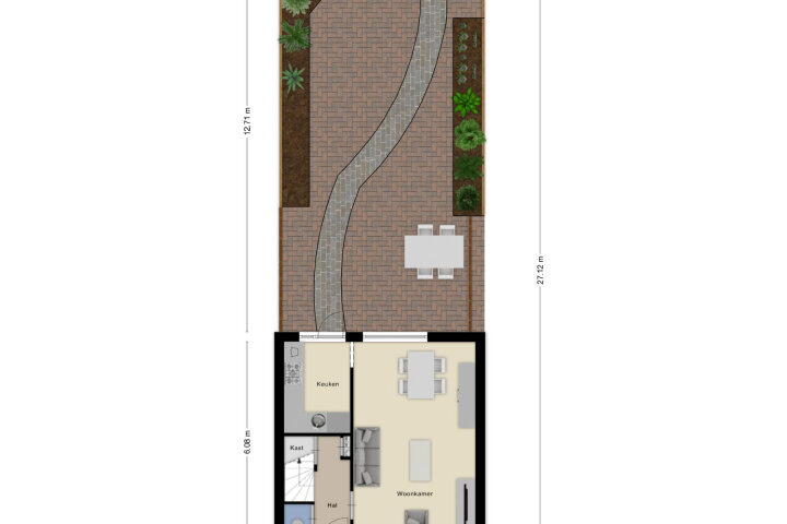 Plattegrond – Van Goghlaan 286, Roosendaal