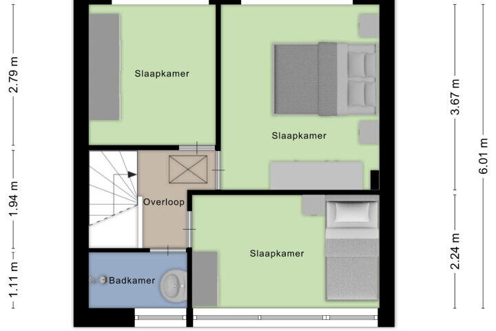 Plattegrond – Van Goghlaan 286, Roosendaal