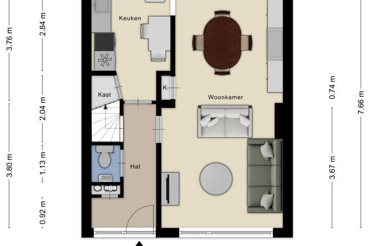 Plattegrond – Van Goghlaan 40, Roosendaal
