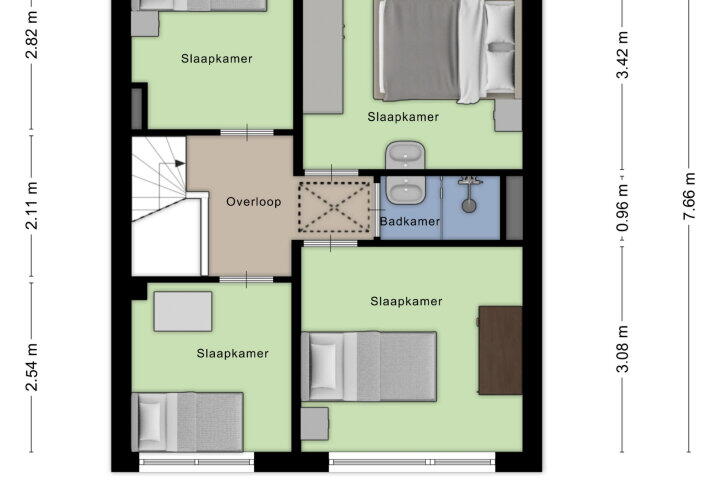 Plattegrond – Van Goghlaan 40, Roosendaal