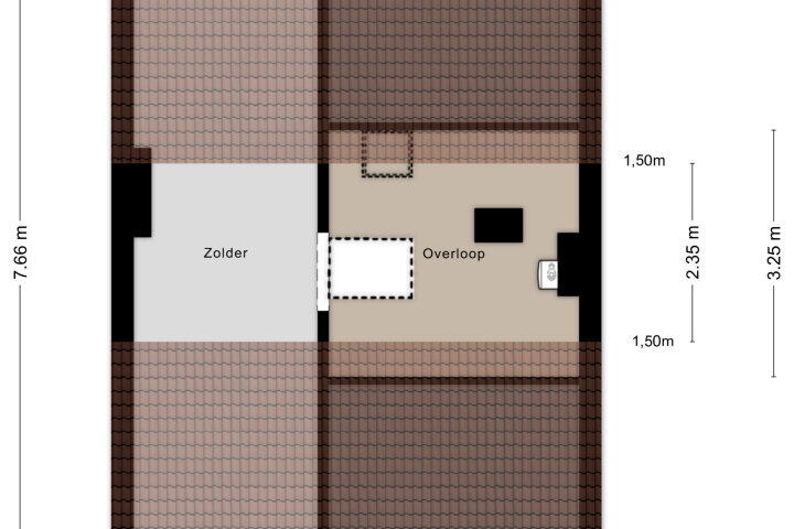 Plattegrond – Van Goghlaan 40, Roosendaal