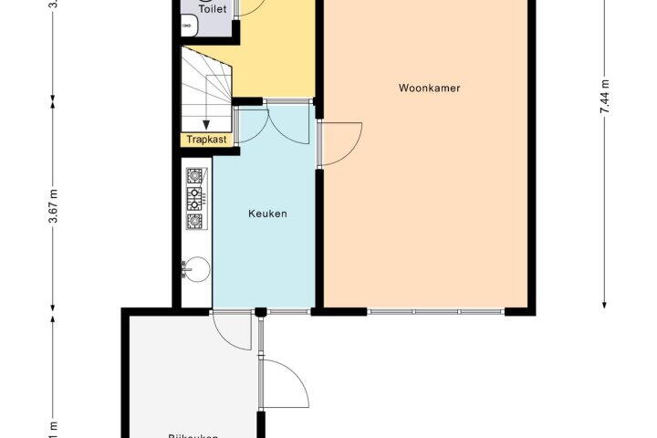 Plattegrond – Vangstraat 16, Wolvega