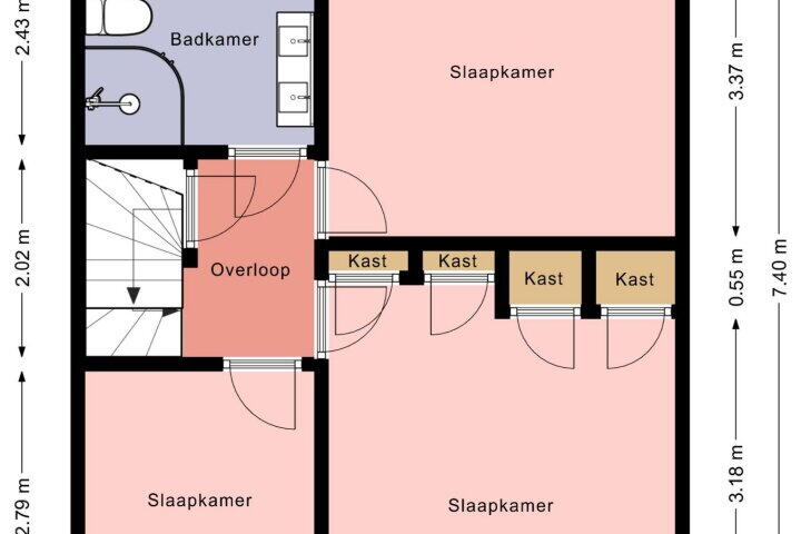 Plattegrond – Vangstraat 16, Wolvega