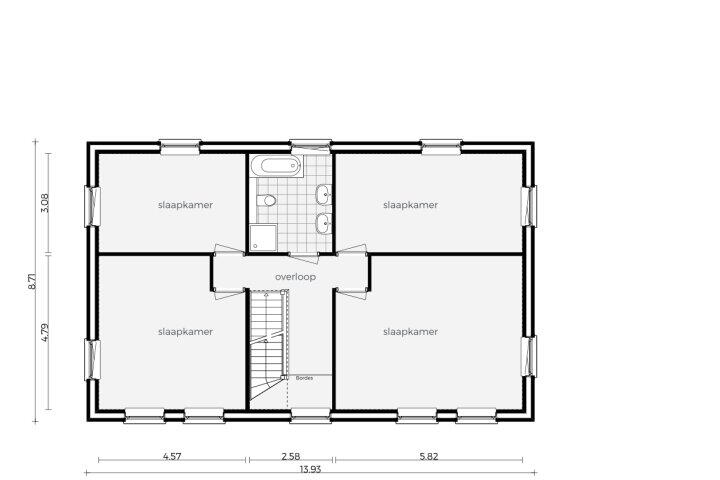 Plattegrond – Van Heemstraweg 14b 0 Ong, Deest