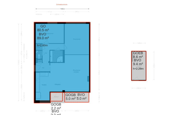 Plattegrond – Van Heenvlietlaan 416 3, Amsterdam