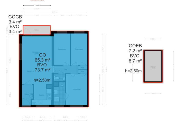Plattegrond – Van Heuven Goedhartlaan 428, Amstelveen