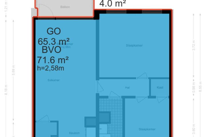 Plattegrond – Van Heuven Goedhartlaan 498, Amstelveen