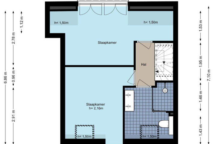 Plan – Van Hogendorpstraat 166 3, Amsterdam