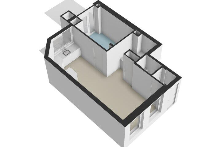 Plattegrond – Van Hogendorpstraat 166 H, Amsterdam
