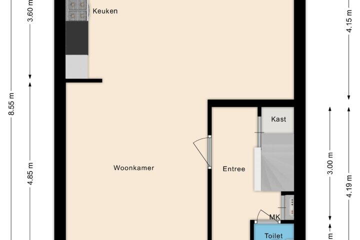 Plattegrond – van Houtenlaan 29, Beverwijk