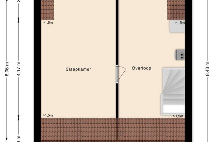 Plattegrond – van Houtenlaan 29, Beverwijk