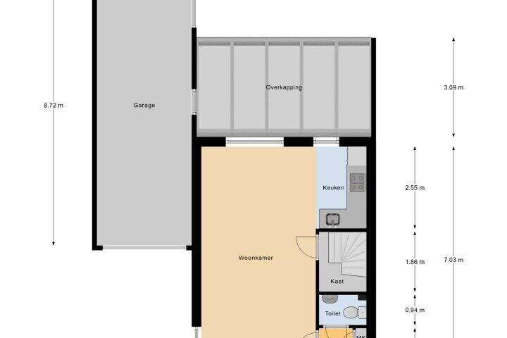Plattegrond – van Hovedreef 13, Rucphen