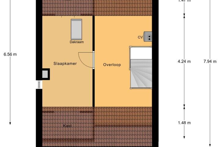 Plattegrond – van Hovedreef 13, Rucphen