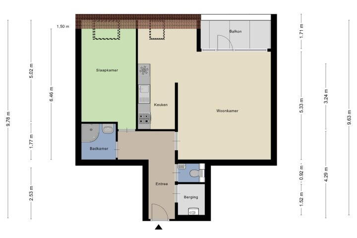 Plattegrond – Van Laerstraat 102, Venlo
