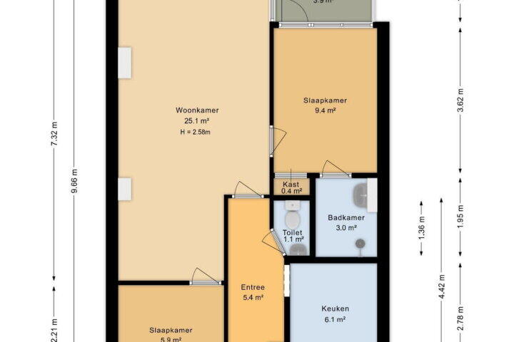 Plattegrond – Van Leeuwenhoekstraat 18, Groningen