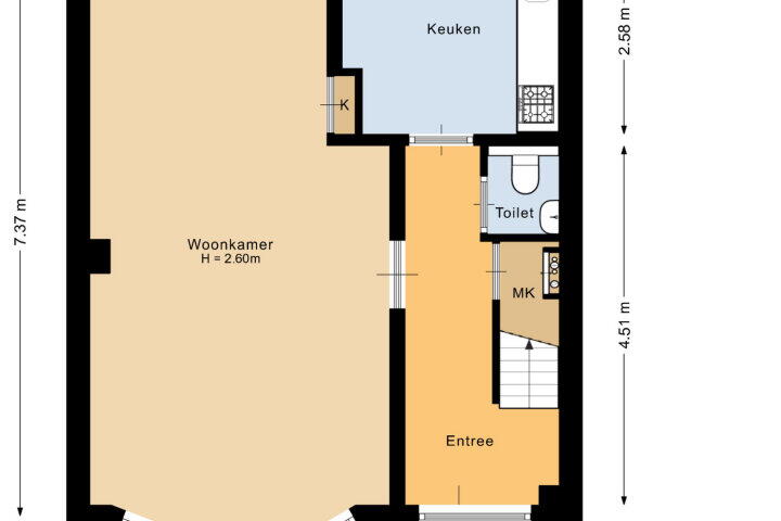 Plattegrond – van Limburg Stirumstraat 13, Nijmegen