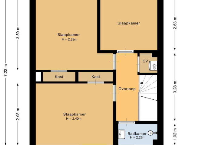 Plattegrond – van Limburg Stirumstraat 13, Nijmegen