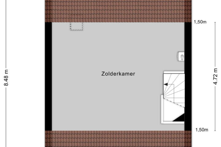 Plattegrond – van Loenenlaan 6, Beverwijk