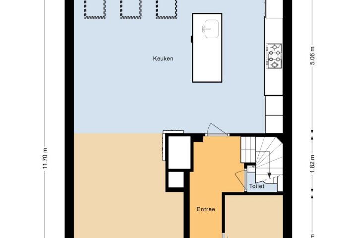 Plattegrond – van Necksingel 23, Heerhugowaard