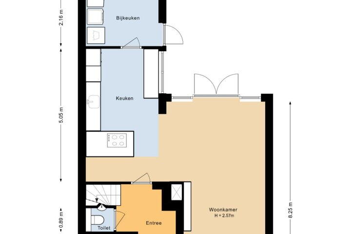 Plattegrond – van Necksingel 25, Heerhugowaard
