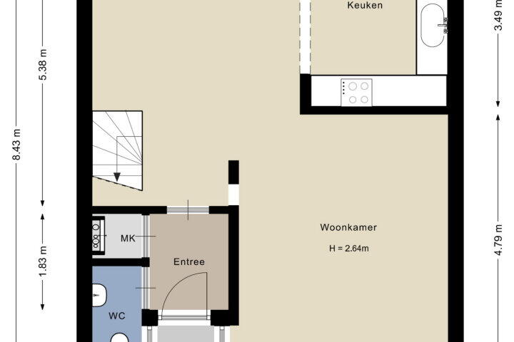 Plattegrond – Van Randwijcklaan 106, Amersfoort