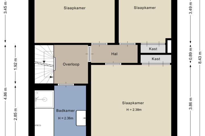 Plattegrond – Van Randwijcklaan 106, Amersfoort