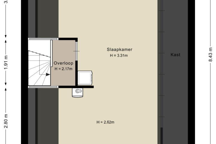 Plattegrond – Van Randwijcklaan 106, Amersfoort