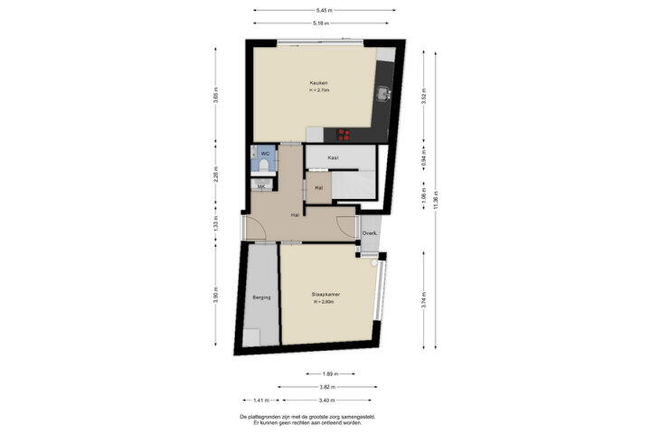 Plattegrond – Van Randwijcklaan 107 A, Amersfoort
