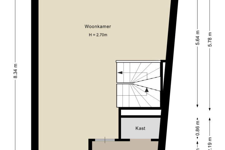 Plattegrond – Van Randwijcklaan 107 A, Amersfoort