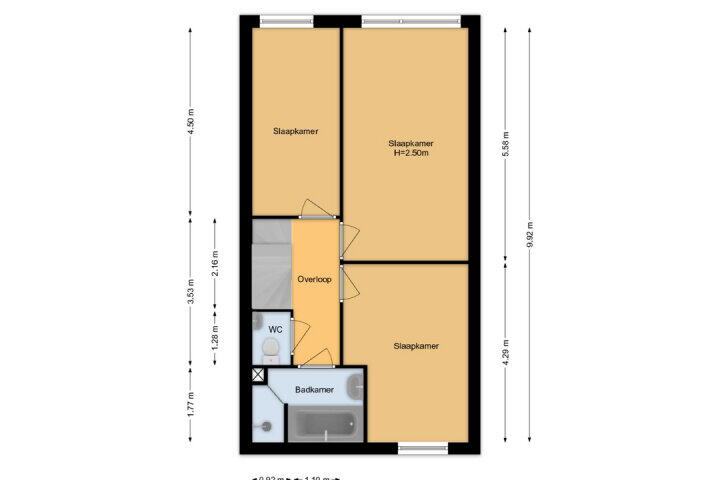 Plattegrond – Van Rijswijckschans 38, Zoetermeer