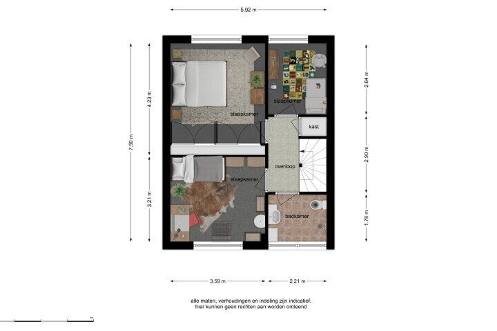 Plattegrond – Van Rooylaan 9, Etten-leur