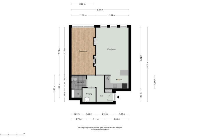 Plattegrond – van Slingelandtstraat 29 A, Breda