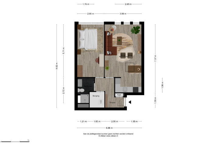 Plattegrond – van Slingelandtstraat 29 C, Breda